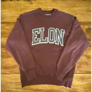 Champion Reverse Weave‎ Hoodie Elon University 90s Y2K College Sweatshirt